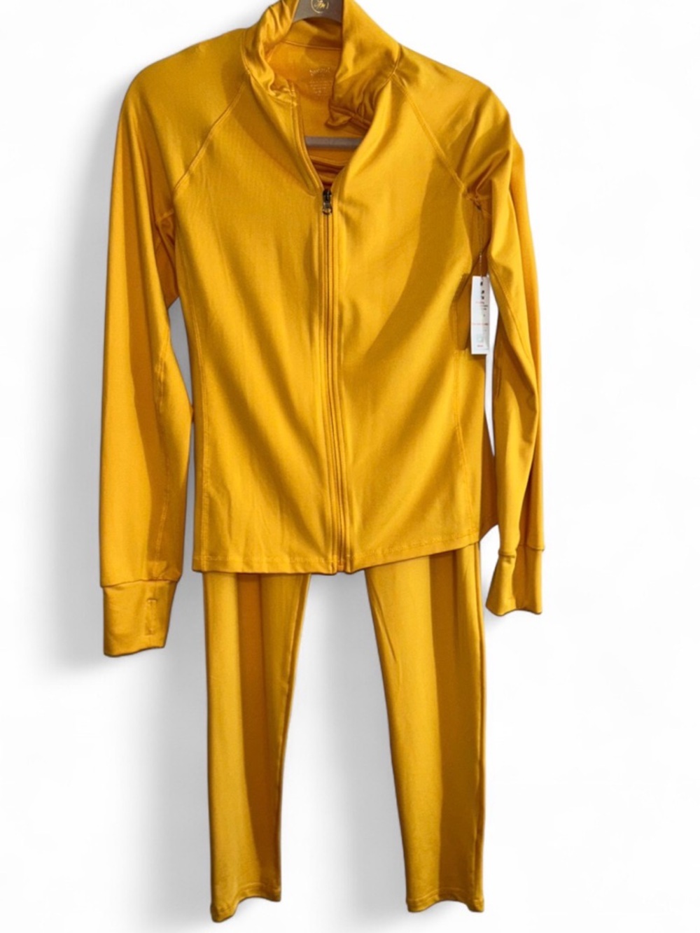 Swankaposh Yellow Athletic Jacket & Leggings Set